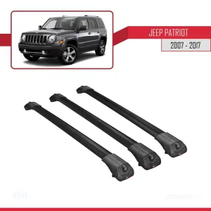 Jeep Patriot 2007-2017 Arası ile uyumlu ACE-1 Ara Atkı Tavan Barı SİYAH 3 ADET BAR thumb 3