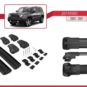 Jeep Patriot 2007-2017 Arası ile uyumlu ACE-1 Ara Atkı Tavan Barı SİYAH thumb 5
