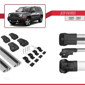 Jeep Patriot 2007-2017 Arası ile uyumlu ACE-1 Ara Atkı Tavan Barı GRİ thumb 5