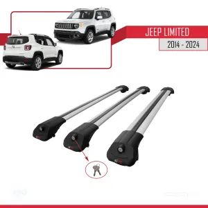 Jeep Limited 2014 ve Sonrası ile uyumlu ACE-1 Ara Atkı Tavan Barı GRİ 3 ADET BAR thumb 4