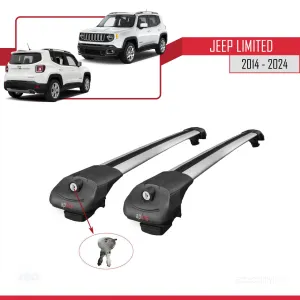 Jeep Limited 2014 ve Sonrası ile uyumlu ACE-1 Ara Atkı Tavan Barı GRİ thumb 4