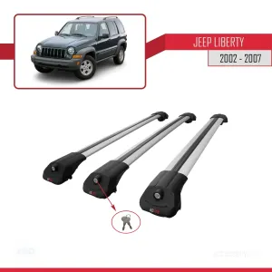 Jeep Liberty 2002-2007 Arası ile uyumlu ACE-1 Ara Atkı Tavan Barı GRİ 3 ADET BAR thumb 4