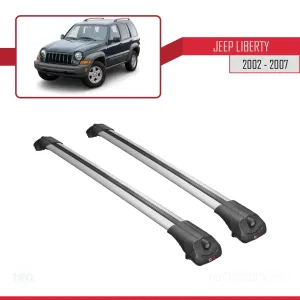 Jeep Liberty 2002-2007 Arası ile uyumlu ACE-1 Ara Atkı Tavan Barı GRİ thumb 3
