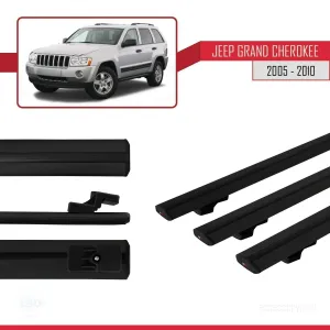 Jeep Grand Cherokee 2005-2010 Arası ile uyumlu Basic Model Ara Atkı Tavan Barı SİYAH 3 ADET thumb 3