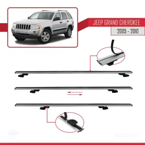 Jeep Grand Cherokee 2005-2010 Arası ile uyumlu Basic Model Ara Atkı Tavan Barı GRİ 3 ADET thumb 5