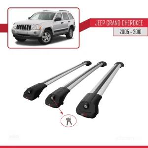 Jeep Grand Cherokee 2005-2010 Arası ile uyumlu ACE-1 Ara Atkı Tavan Barı GRİ 3 ADET BAR thumb 4
