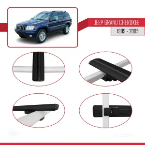 Jeep Grand Cherokee 1999-2005 Arası ile uyumlu Basic Model Ara Atkı Tavan Barı SİYAH 3 ADET thumb 4