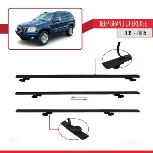 Jeep Grand Cherokee 1999-2005 Arası ile uyumlu Basic Model Ara Atkı Tavan Barı SİYAH 3 ADET thumb 5