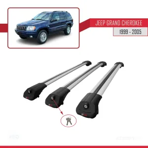 Jeep Grand Cherokee 1999-2005 Arası ile uyumlu ACE-1 Ara Atkı Tavan Barı GRİ 3 ADET BAR thumb 4