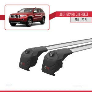 Jeep Grand Cherokee (WK2) 2011-2021 Arası ile uyumlu ACE-2 Ara Atkı Tavan Barı GRİ thumb 4