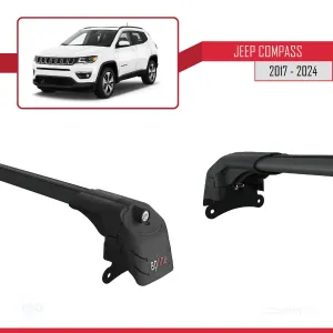 Jeep Compass 2017 ve Sonrası ile uyumlu ACE-2 Ara Atkı Tavan Barı SİYAH thumb 5