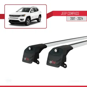 Jeep Compass 2017 ve Sonrası ile uyumlu ACE-2 Ara Atkı Tavan Barı GRİ thumb 4