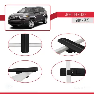 Jeep Cherokee (KL) 2014-2023 Arası ile uyumlu Basic Model Ara Atkı Tavan Barı SİYAH 3 ADET thumb 4