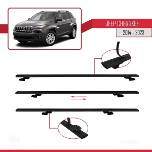 Jeep Cherokee (KL) 2014-2023 Arası ile uyumlu Basic Model Ara Atkı Tavan Barı SİYAH 3 ADET thumb 5
