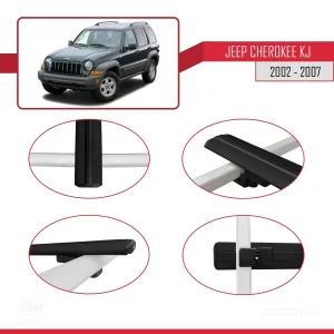 Jeep Cherokee (KJ) 2002-2007 Arası ile uyumlu Basic Model Ara Atkı Tavan Barı SİYAH 3 ADET thumb 4