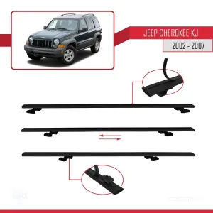 Jeep Cherokee (KJ) 2002-2007 Arası ile uyumlu Basic Model Ara Atkı Tavan Barı SİYAH 3 ADET thumb 5