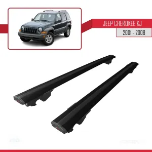 Jeep Cherokee (KJ) 2001-2008 Arası ile uyumlu HOOK Model Anahtar Kilitli Ara Atkı Tavan Barı SİYAH thumb 4