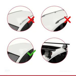 Jaguar XE 2015 ve Sonrası ile uyumlu ACE-4 Ara Atkı Tavan Barı SİYAH thumb 3