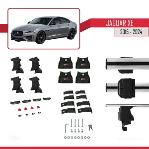 Jaguar XE 2015 ve Sonrası ile uyumlu ACE-4 Ara Atkı Tavan Barı GRİ thumb 5