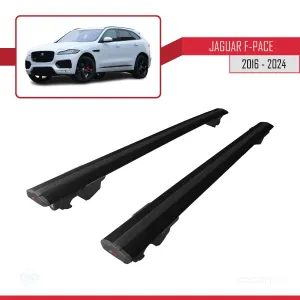 Jaguar F-Pace 2016 ve Sonrası ile uyumlu HOOK Model Anahtar Kilitli Ara Atkı Tavan Barı SİYAH thumb 4