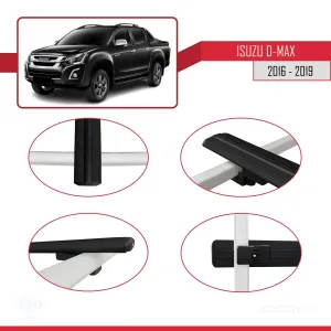 Isuzu D-Max 2016-2019 Arası ile uyumlu Basic Model Ara Atkı Tavan Barı SİYAH 3 ADET thumb 4