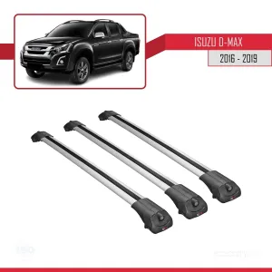 Isuzu D-Max 2016-2019 Arası ile uyumlu ACE-1 Ara Atkı Tavan Barı GRİ 3 ADET BAR thumb 3