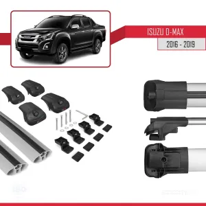 Isuzu D-Max 2016-2019 Arası ile uyumlu ACE-1 Ara Atkı Tavan Barı GRİ thumb 5