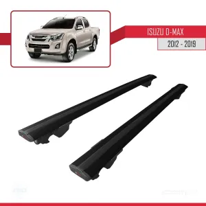 Isuzu D-Max 2012-2019 Arası ile uyumlu HOOK Model Anahtar Kilitli Ara Atkı Tavan Barı SİYAH thumb 4