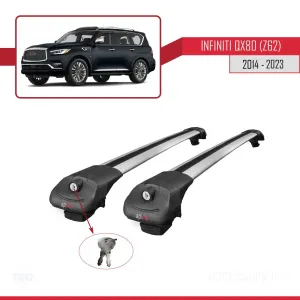Infiniti QX80 Z62 2014-2023 Arası ile uyumlu ACE-1 Ara Atkı Tavan Barı GRİ thumb 4