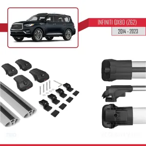 Infiniti QX80 Z62 2014-2023 Arası ile uyumlu ACE-1 Ara Atkı Tavan Barı GRİ thumb 5