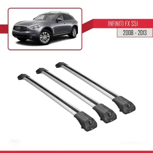 Infiniti FX S51 2008-2013 Arası ile uyumlu ACE-1 Ara Atkı Tavan Barı GRİ 3 ADET BAR thumb 3