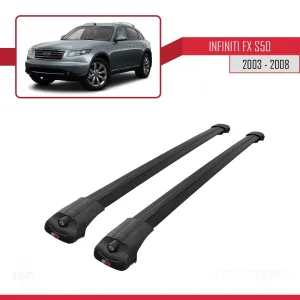Infiniti FX (S50) 2003-2008 Arası ile uyumlu ACE-1 Ara Atkı Tavan Barı SİYAH thumb 3
