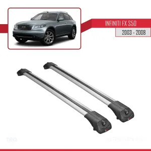 Infiniti FX (S50) 2003-2008 Arası ile uyumlu ACE-1 Ara Atkı Tavan Barı GRİ thumb 3