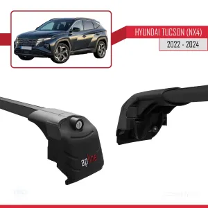 Hyundai TUCSON (NX4) 2022 ve Sonrası ile uyumlu ACE-2 Ara Atkı Tavan Barı SİYAH thumb 4