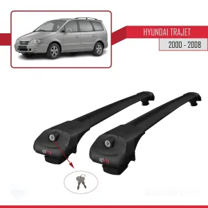 Hyundai Trajet 2000-2008 Arası ile uyumlu ACE-1 Ara Atkı Tavan Barı SİYAH thumb 4