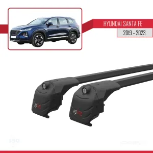 Hyundai Santa Fe (TM) 2019-2023 Arası ile uyumlu ACE-2 Ara Atkı Tavan Barı SİYAH thumb 4