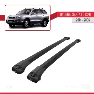 Hyundai Santa Fe (SM) 2001-2006 Arası ile uyumlu ACE-1 Ara Atkı Tavan Barı SİYAH thumb 3