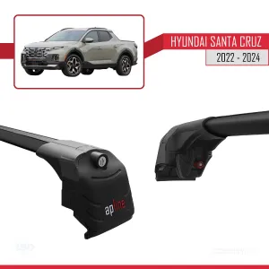 Hyundai Santa Cruz (NX4A OB) 2022 ve Sonrası ile uyumlu ACE-2 Ara Atkı Tavan Barı SİYAH thumb 3