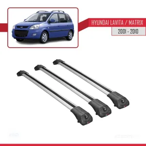 Hyundai Lavita / Matrix (FC) 2001-2010 Arası ile uyumlu ACE-1 Ara Atkı Tavan Barı GRİ 3 ADET BAR thumb 3