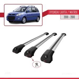 Hyundai Lavita / Matrix (FC) 2001-2010 Arası ile uyumlu ACE-1 Ara Atkı Tavan Barı GRİ 3 ADET BAR thumb 4
