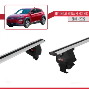 Hyundai Kona Electric 2018-2022 Arası ile uyumlu ACE-4 Ara Atkı Tavan Barı GRİ thumb 4