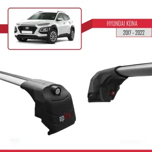 Hyundai Kona 2017-2022 Arası ile uyumlu ACE-2 Ara Atkı Tavan Barı GRİ thumb 4