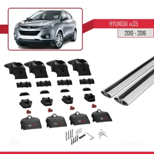 Hyundai ix35 2010-2016 Arası ile uyumlu ACE-2 Ara Atkı Tavan Barı GRİ thumb 5