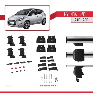 Hyundai ix20 2010-2019 Arası ile uyumlu ACE-4 Ara Atkı Tavan Barı GRİ thumb 4