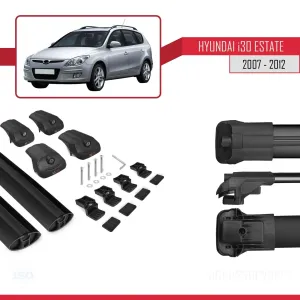 Hyundai İ30 ESTATE 2007-2012 Arası ile uyumlu ACE-1 Ara Atkı Tavan Barı SİYAH thumb 5