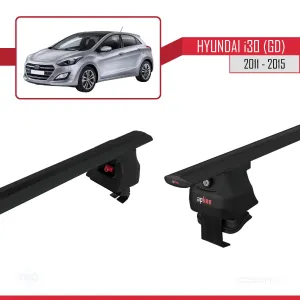 Hyundai i30 (GD) 2011-2015 Arası ile uyumlu ACE-4 Ara Atkı Tavan Barı SİYAH thumb 5
