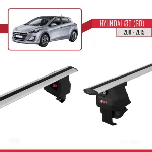 Hyundai i30 (GD) 2011-2015 Arası ile uyumlu ACE-4 Ara Atkı Tavan Barı GRİ thumb 3