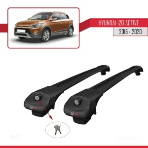 Hyundai i20 Active 2015-2020 Arası ile uyumlu ACE-1 Ara Atkı Tavan Barı SİYAH thumb 4