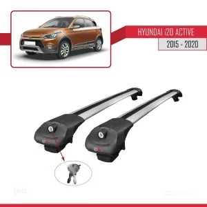 Hyundai i20 ACTIVE 2015-2020 Arası ile uyumlu ACE-1 Ara Atkı Tavan Barı GRİ thumb 4