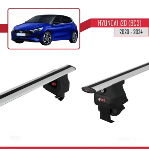 Hyundai i20 (BC3) 2020 ve Sonrası ile uyumlu ACE-4 Ara Atkı Tavan Barı GRİ thumb 5